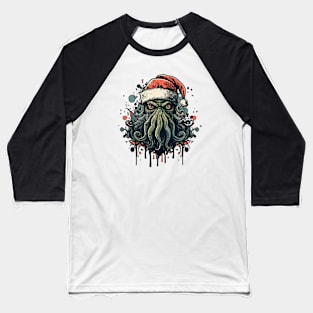 A Portrait of Christmas Cthulhu #2 Baseball T-Shirt